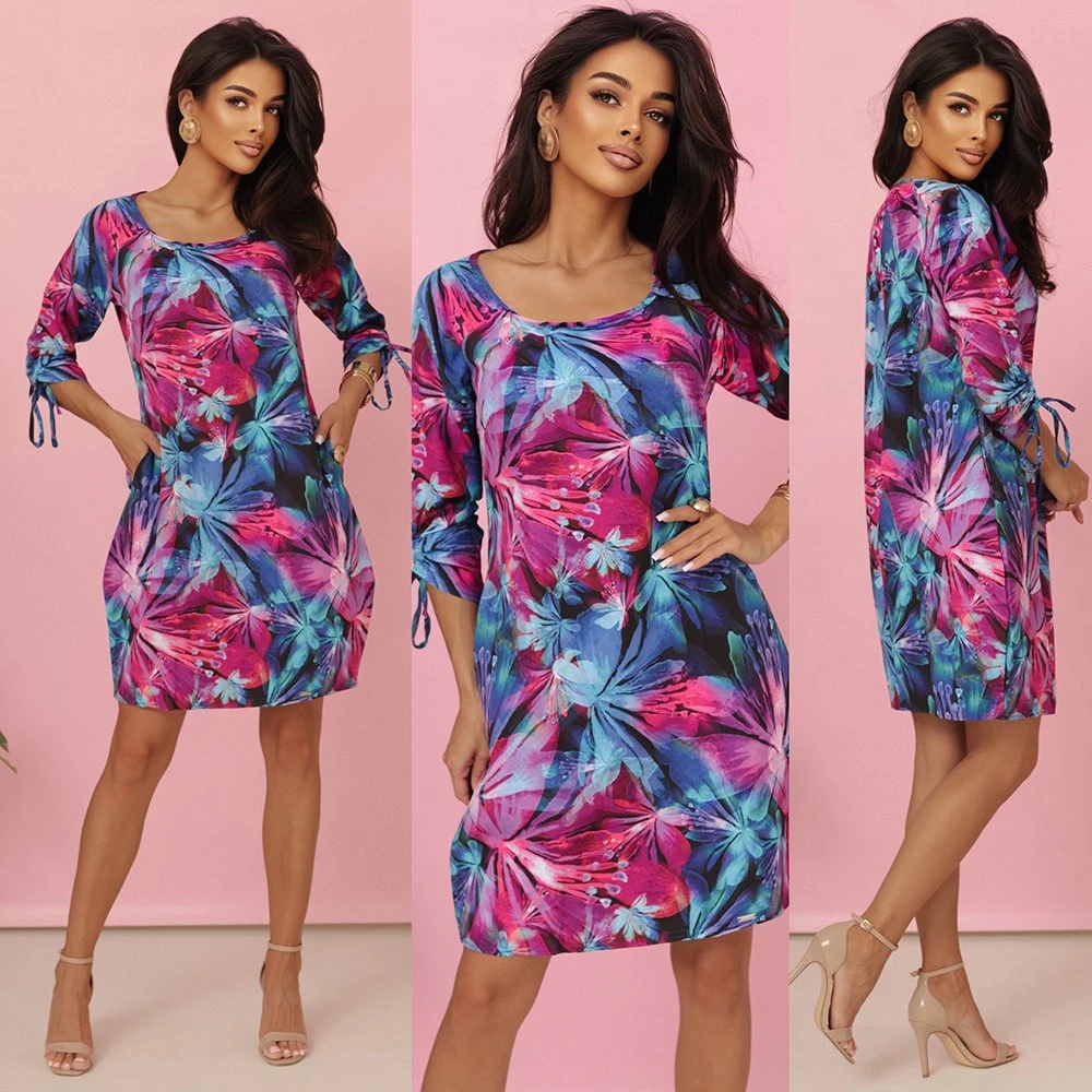 The woman in the photo is wearing a chic off-the-shoulder blouse paired with a stylish pencil skirt, highlighting the elegance of the ensemble. This fashionable outfit is perfect for showcasing the latest trends in women\'s clothing.